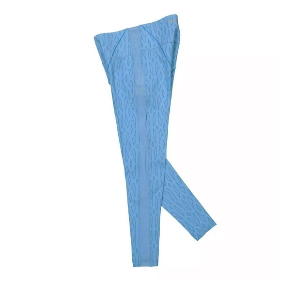 adidas x IVY PARK Sheer Monogram Leggings in Light Blue/Bright Blue - Picture 11 of 13